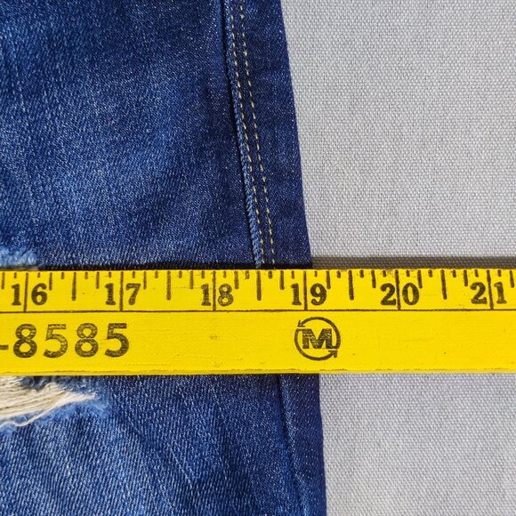 Mavy Jeans shorts women's size 31 ink blue colour Karly mid rise ripped denim - Picture 10 of 14